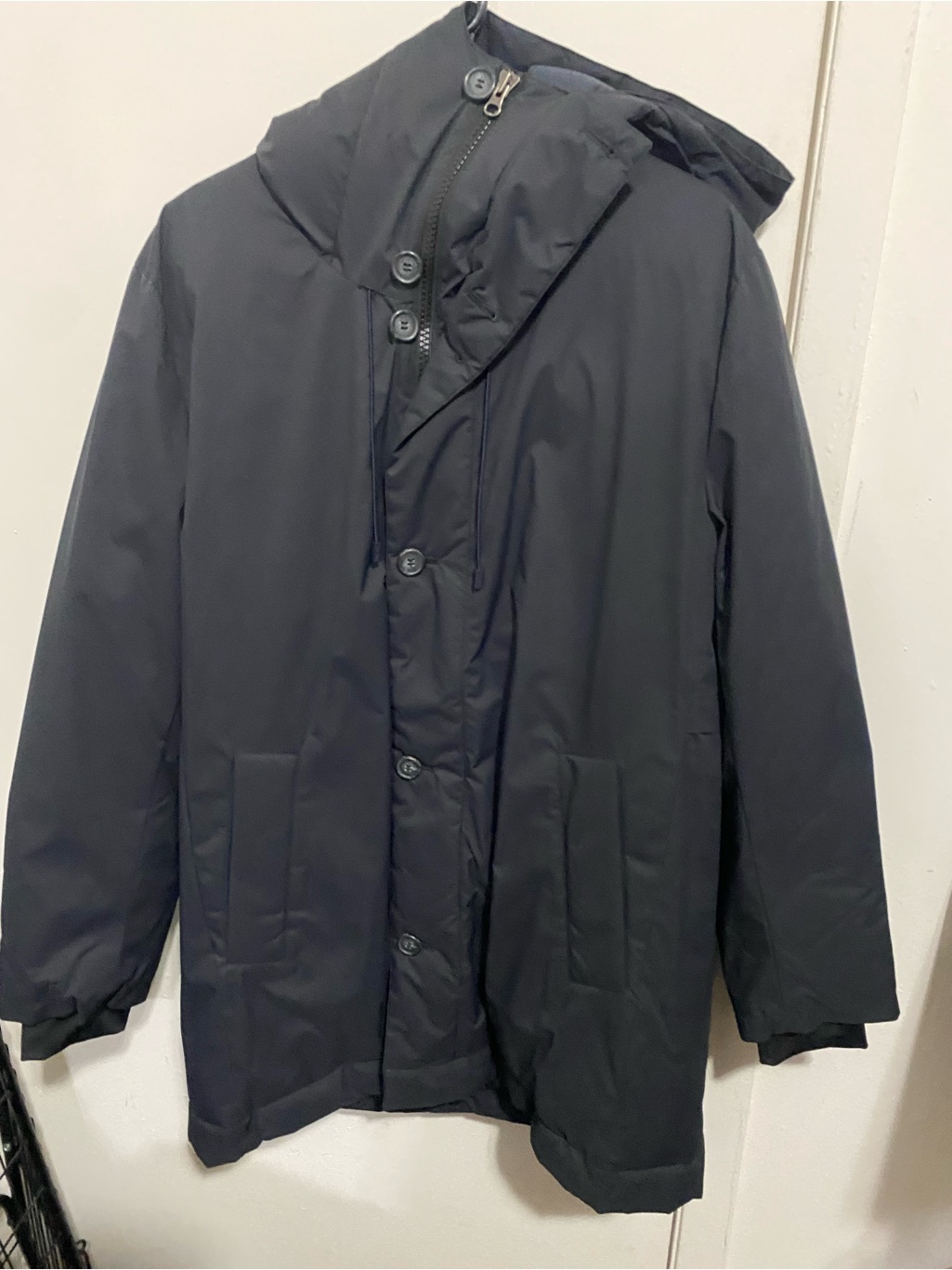Brooks Brothers Polar Series Navy Hooded Puffer Coat